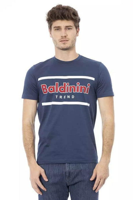 Baldinini Trend Blue Cotton Men T-Shirt - Hilstor