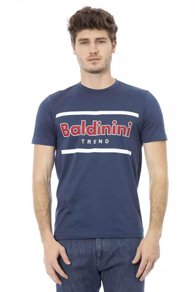 Baldinini Trend Blue Cotton Men T-Shirt - Hilstor