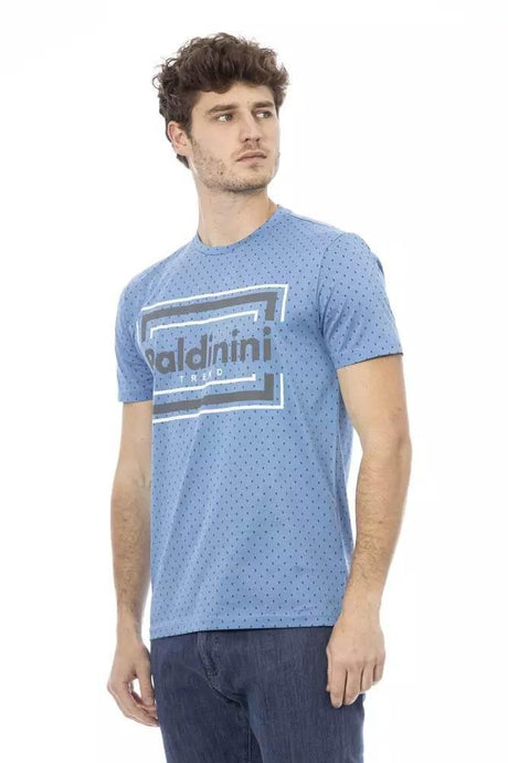 Baldinini Trend Light Blue Cotton Men T-Shirt - Hilstor
