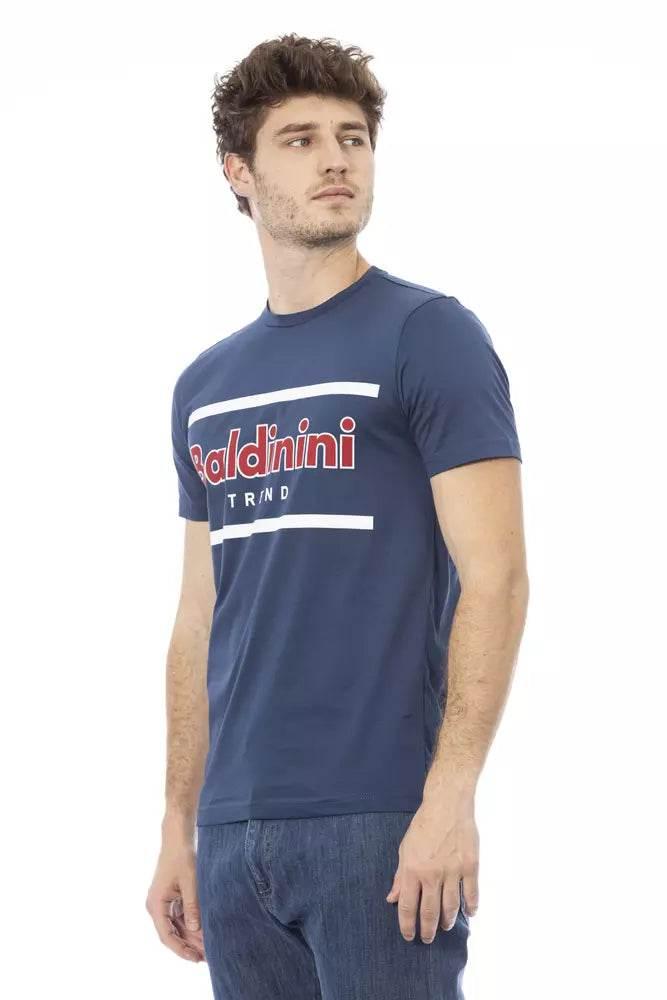 Baldinini Trend Blue Cotton Men T-Shirt - Hilstor