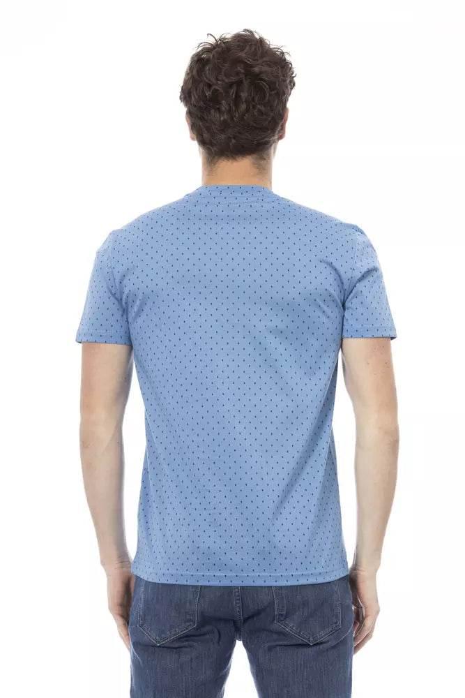 Baldinini Trend Light Blue Cotton Men T-Shirt - Hilstor