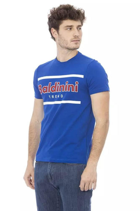 Baldinini Trend Blue Cotton Men T-Shirt - Hilstor
