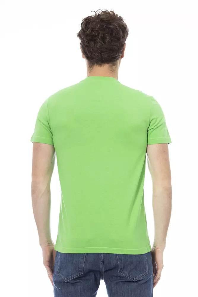 Baldinini Trend Green Cotton Men T-Shirt - Hilstor