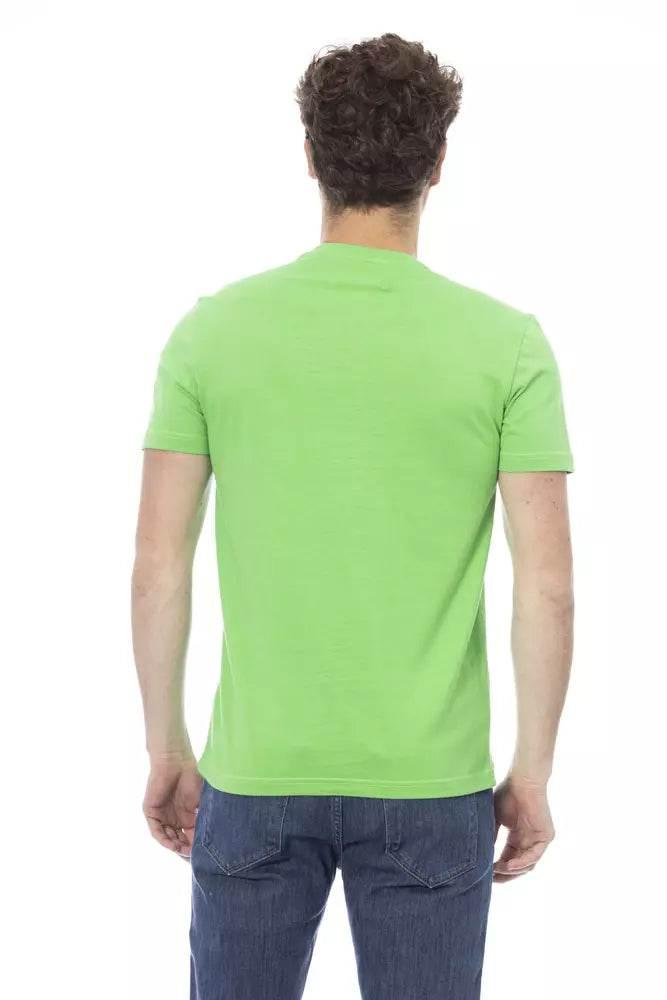 Baldinini Trend Green Cotton Men T-Shirt - Hilstor