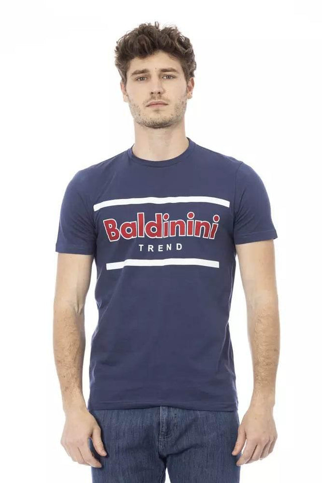 Baldinini Trend Blue Cotton Men T-Shirt - Hilstor