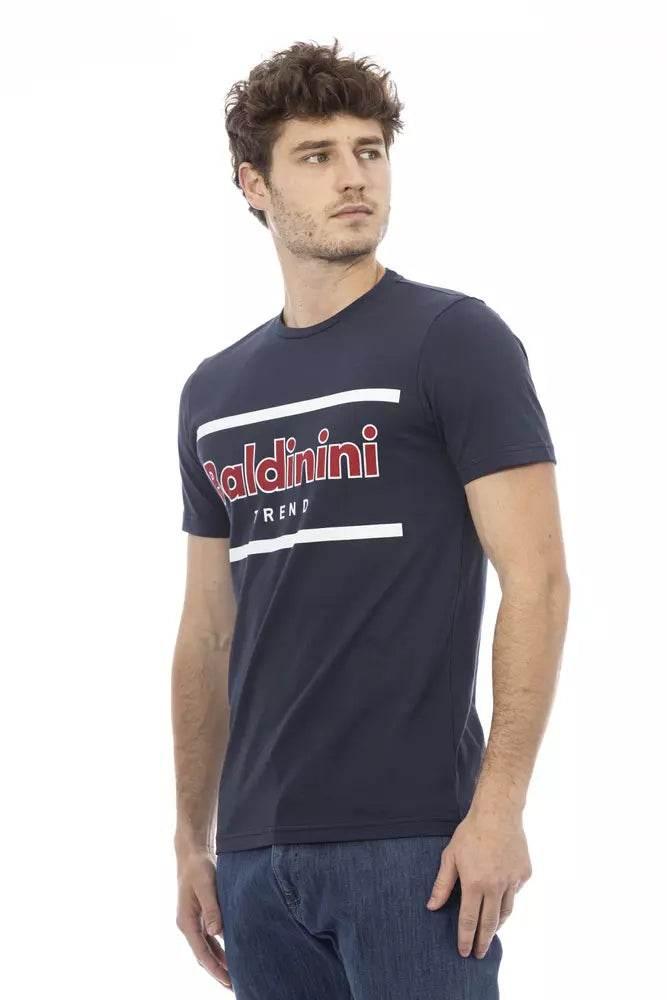Baldinini Trend Blue Cotton Men T-Shirt - Hilstor
