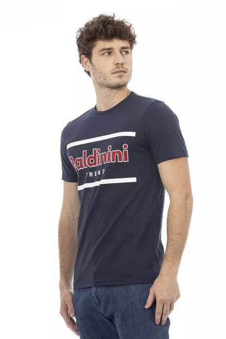 Baldinini Trend Blue Cotton Men T-Shirt - Hilstor