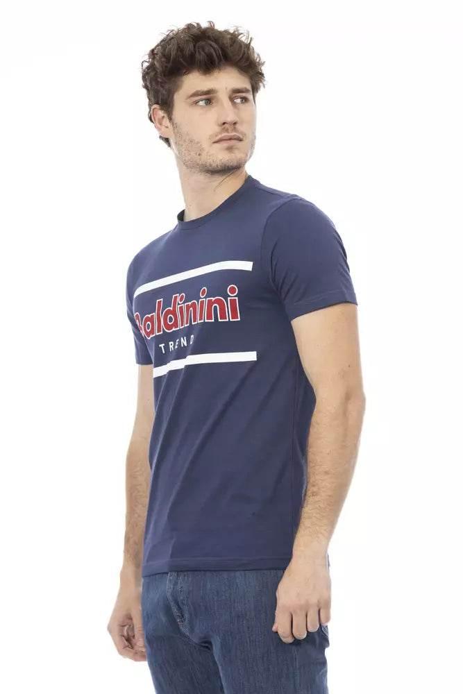 Baldinini Trend Blue Cotton Men T-Shirt - Hilstor