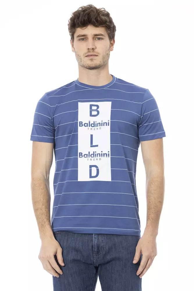 Baldinini Trend Blue Cotton Men T-Shirt - Hilstor