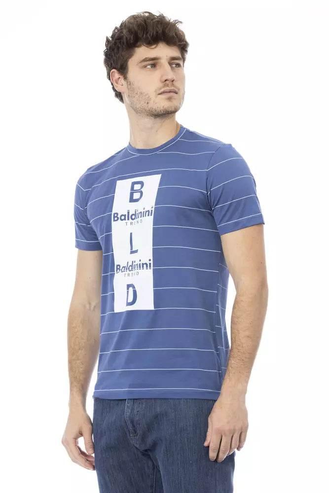 Baldinini Trend Blue Cotton Men T-Shirt - Hilstor