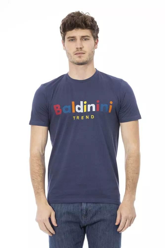 Baldinini Trend Blue Cotton Men T-Shirt - Hilstor