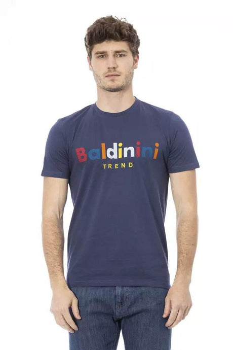 Baldinini Trend Blue Cotton Men T-Shirt - Hilstor