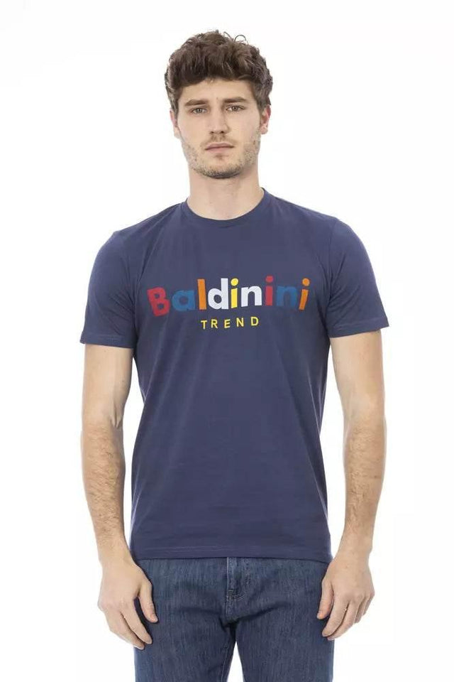 Baldinini Trend Blue Cotton Men T-Shirt - Hilstor