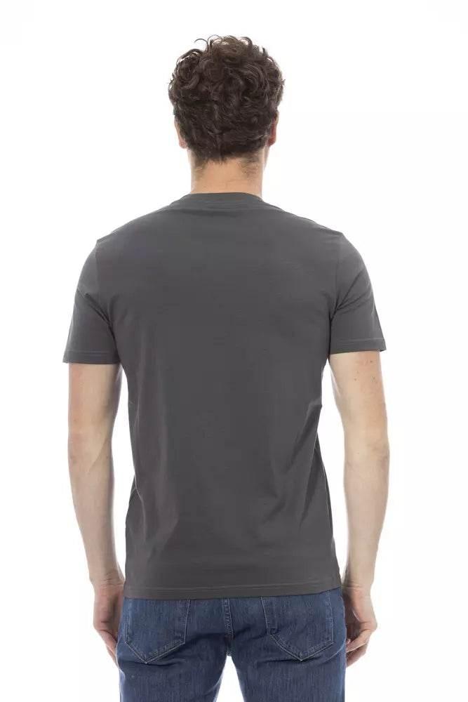 Baldinini Trend Gray Cotton Men T-Shirt - Hilstor