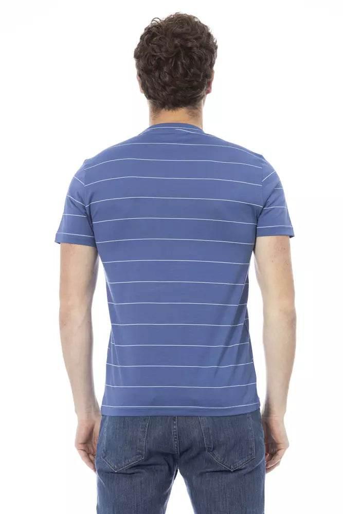 Baldinini Trend Blue Cotton Men T-Shirt - Hilstor