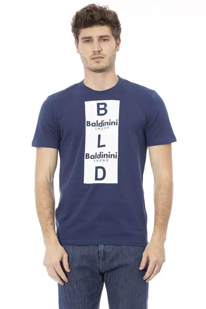 Baldinini Trend Blue Cotton Men T-Shirt - Hilstor