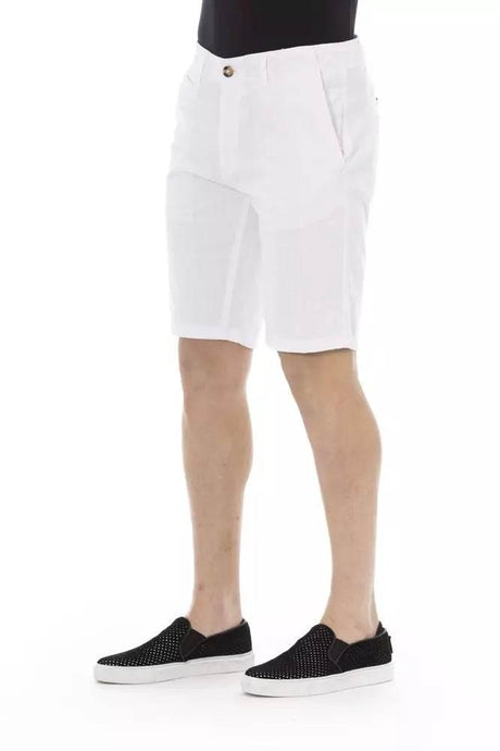 Baldinini Trend White Cotton Men Bermuda Short - Hilstor