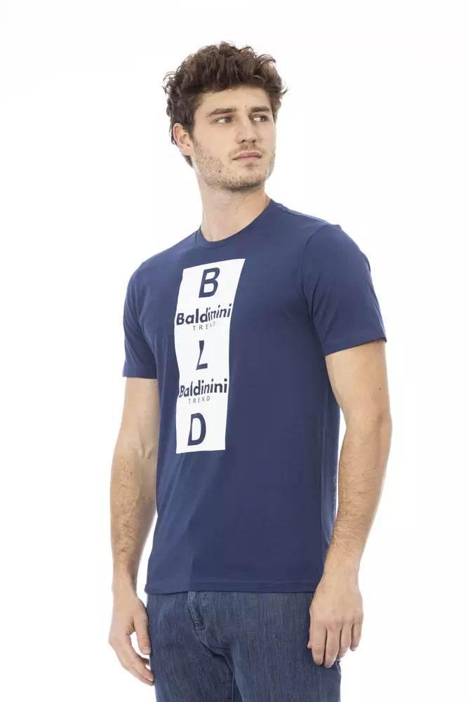 Baldinini Trend Blue Cotton Men T-Shirt - Hilstor