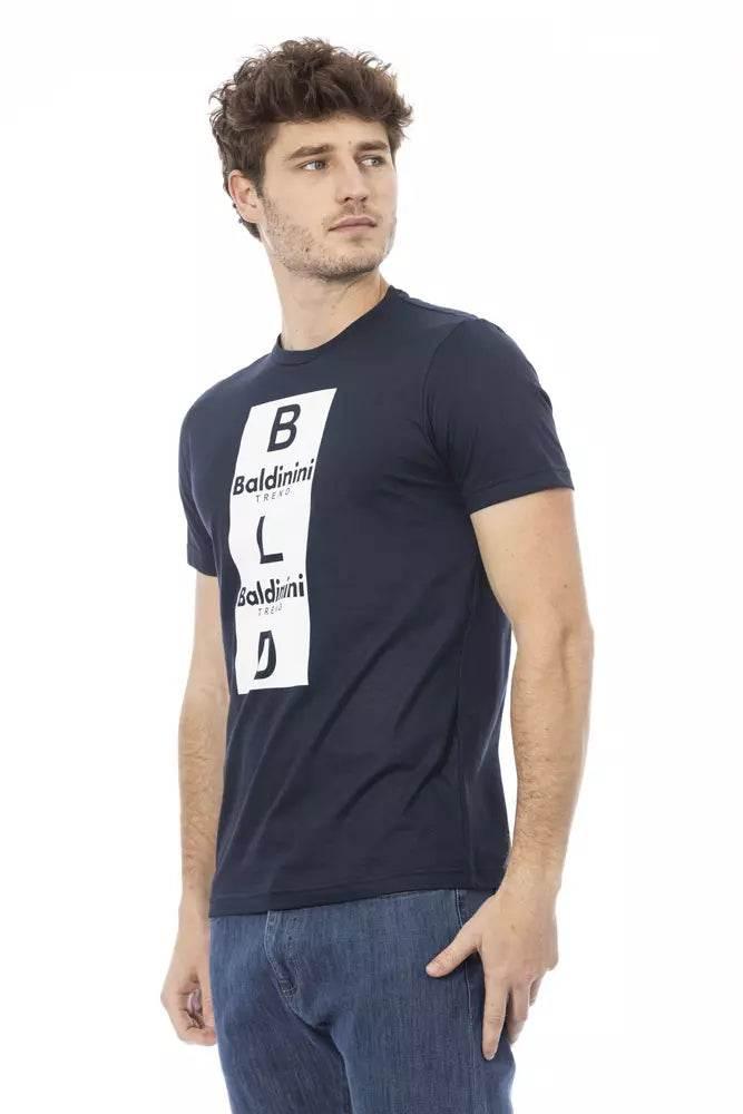 Baldinini Trend Blue Cotton Men T-Shirt - Hilstor