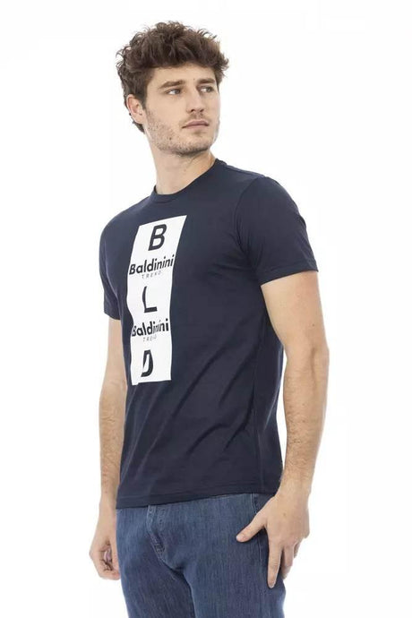 Baldinini Trend Blue Cotton Men T-Shirt - Hilstor
