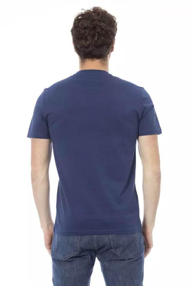 Baldinini Trend Blue Cotton Men T-Shirt - Hilstor