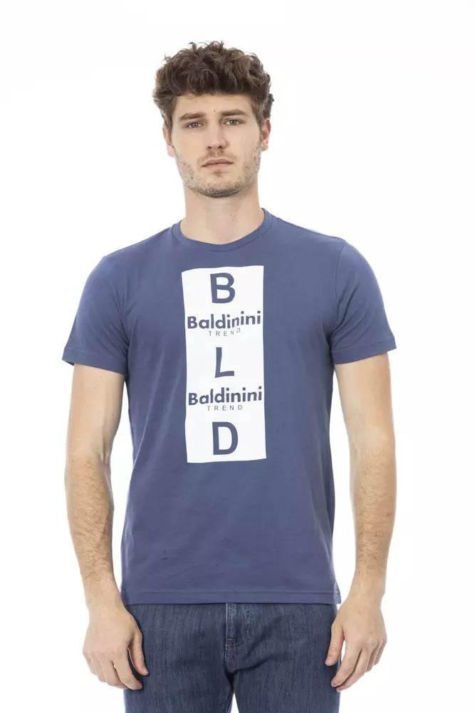 Baldinini Trend Blue Cotton Men T-Shirt - Hilstor