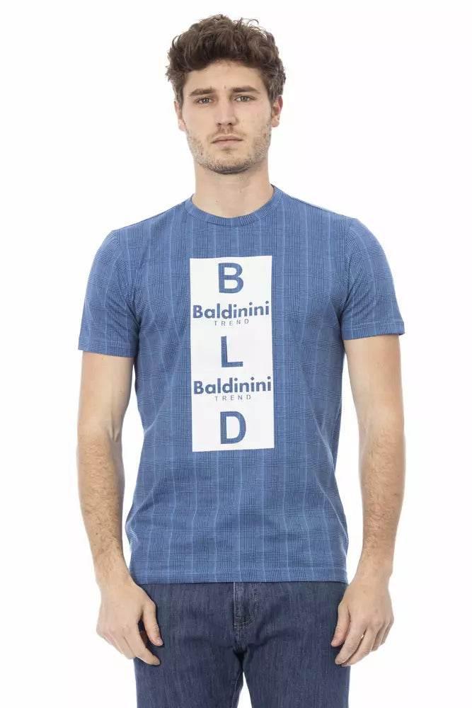 Baldinini Trend Light Blue Cotton Men T-Shirt - Hilstor