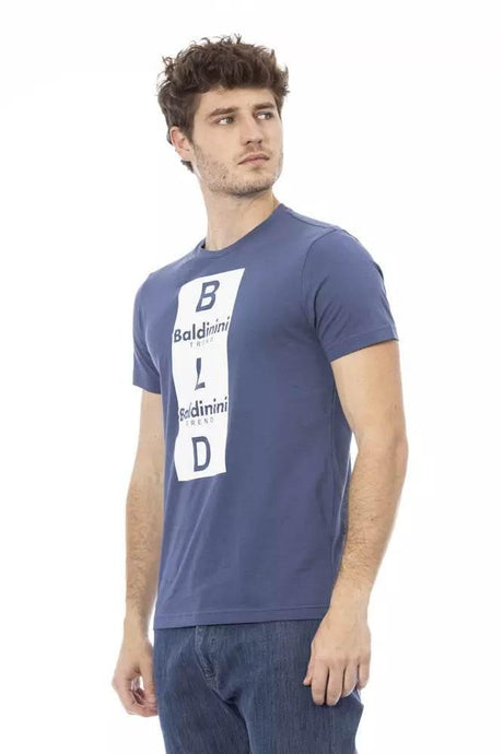 Baldinini Trend Blue Cotton Men T-Shirt - Hilstor