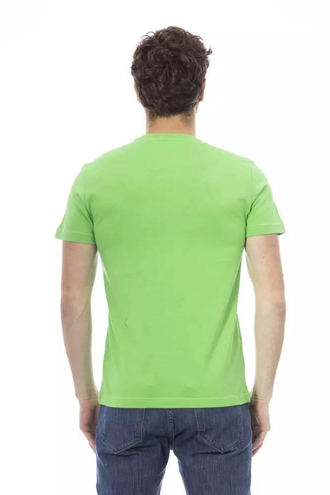 Baldinini Trend Green Cotton Men T-Shirt - Hilstor