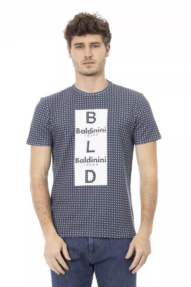 Baldinini Trend Gray Cotton Men T-Shirt - Hilstor