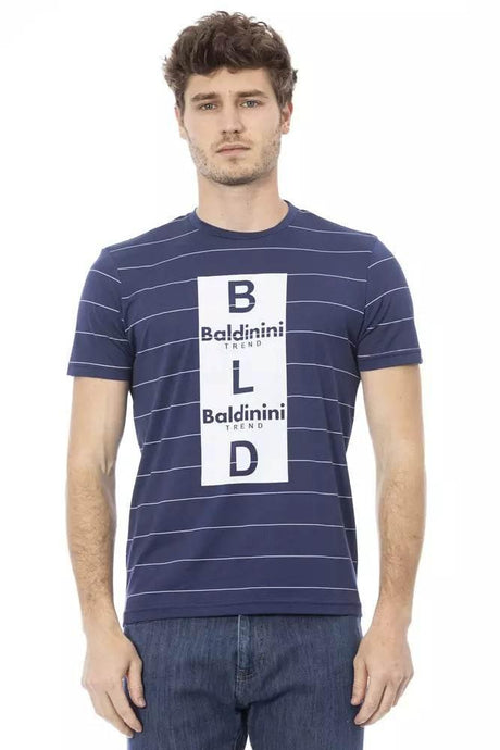 Baldinini Trend Blue Cotton Men T-Shirt - Hilstor