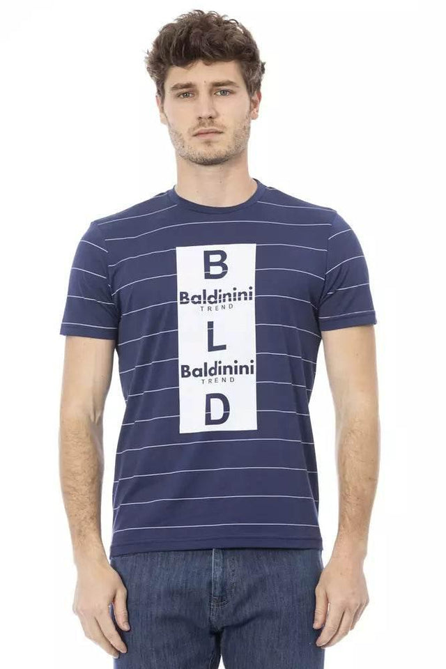 Baldinini Trend Blue Cotton Men T-Shirt - Hilstor