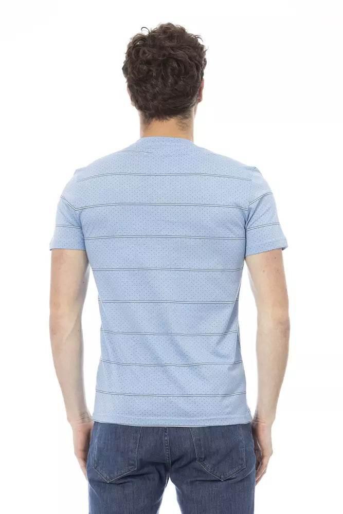 Baldinini Trend Light Blue Cotton Men T-Shirt - Hilstor