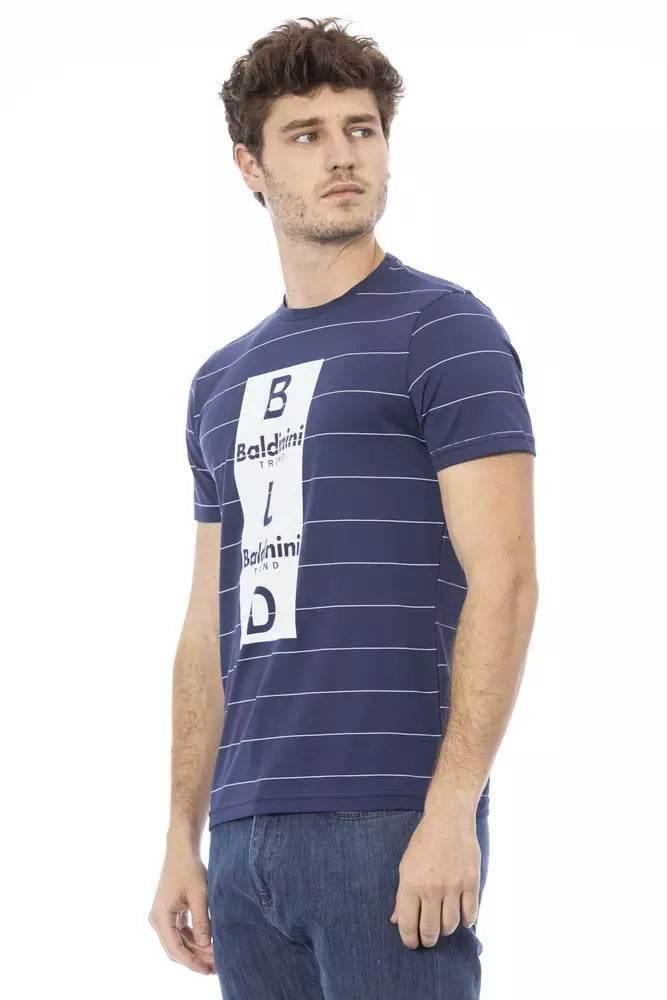 Baldinini Trend Blue Cotton Men T-Shirt - Hilstor