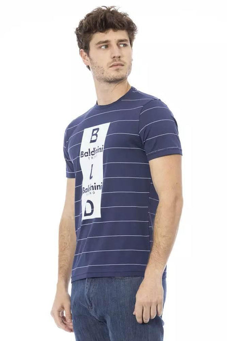 Baldinini Trend Blue Cotton Men T-Shirt - Hilstor