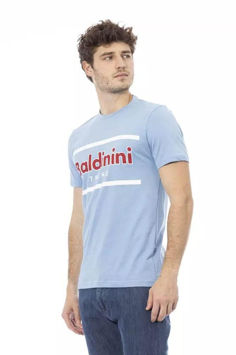 Baldinini Trend Light Blue Cotton Men T-Shirt - Hilstor
