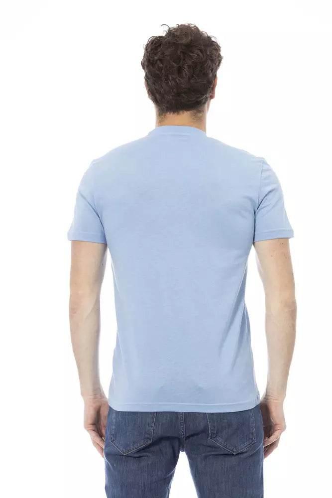 Baldinini Trend Light Blue Cotton Men T-Shirt - Hilstor