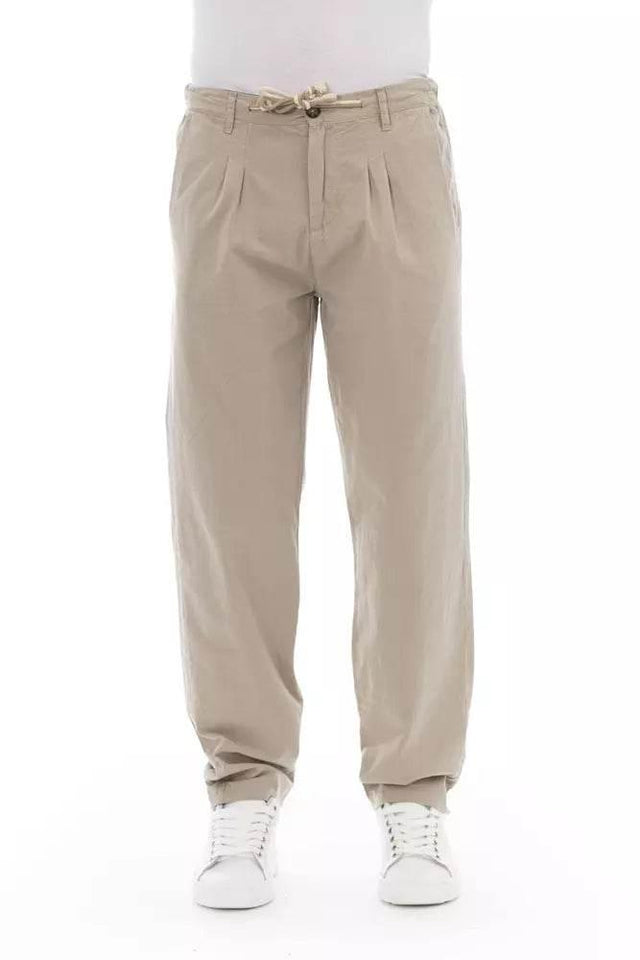Baldinini Trend Beige Cotton Men Chino Pants - Hilstor
