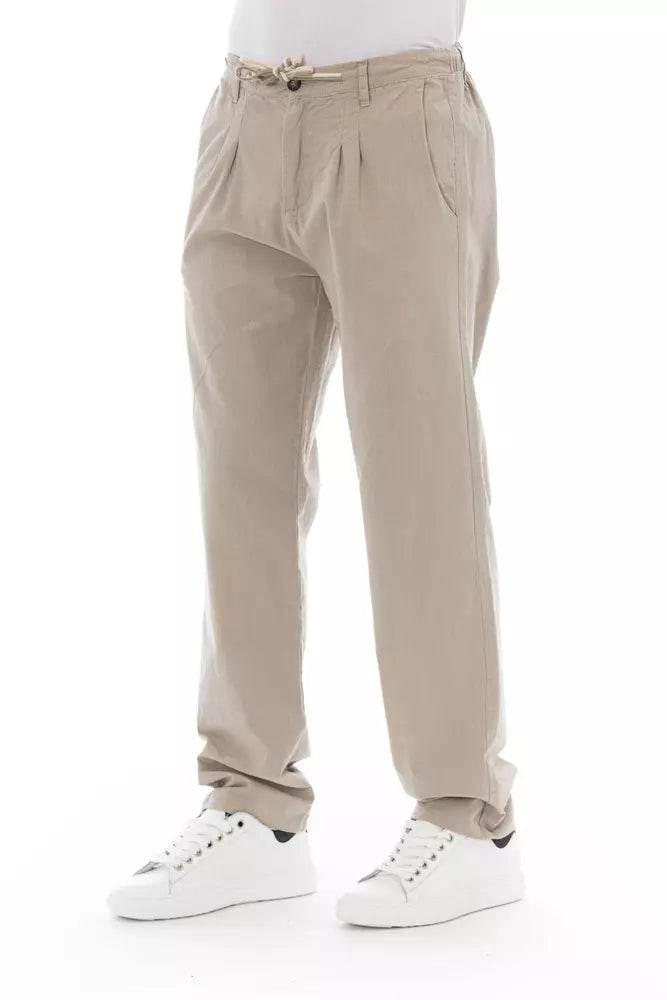 Baldinini Trend Beige Cotton Men Chino Pants - Hilstor