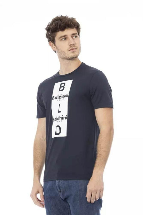 Baldinini Trend Blue Cotton Men T-Shirt - Hilstor