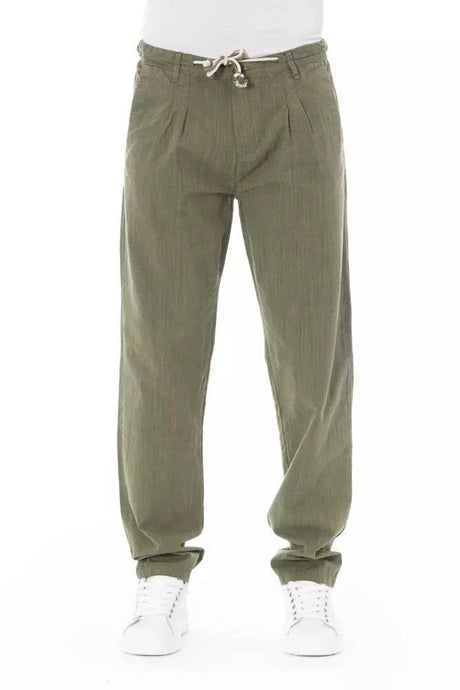 Baldinini Trend Army Cotton Men Chino Trousers - Hilstor