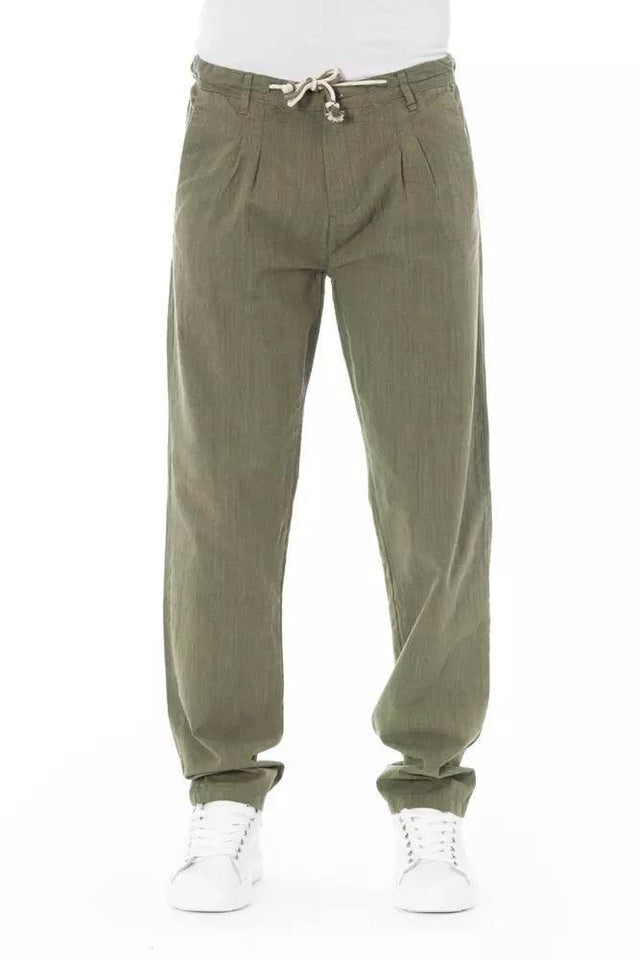Baldinini Trend Army Cotton Men Chino Trousers - Hilstor