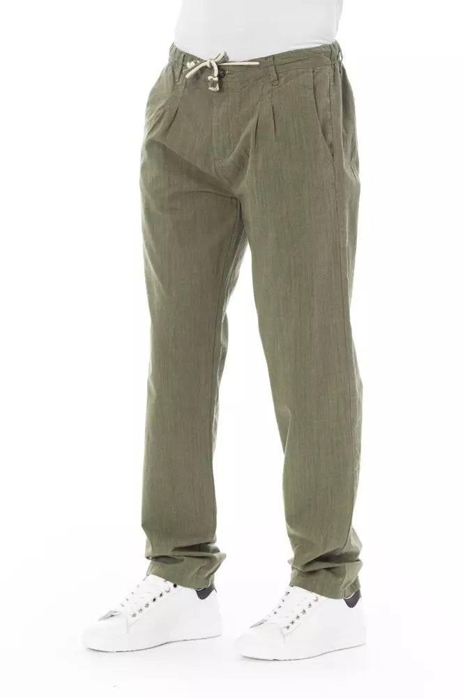 Baldinini Trend Army Cotton Men Chino Trousers - Hilstor