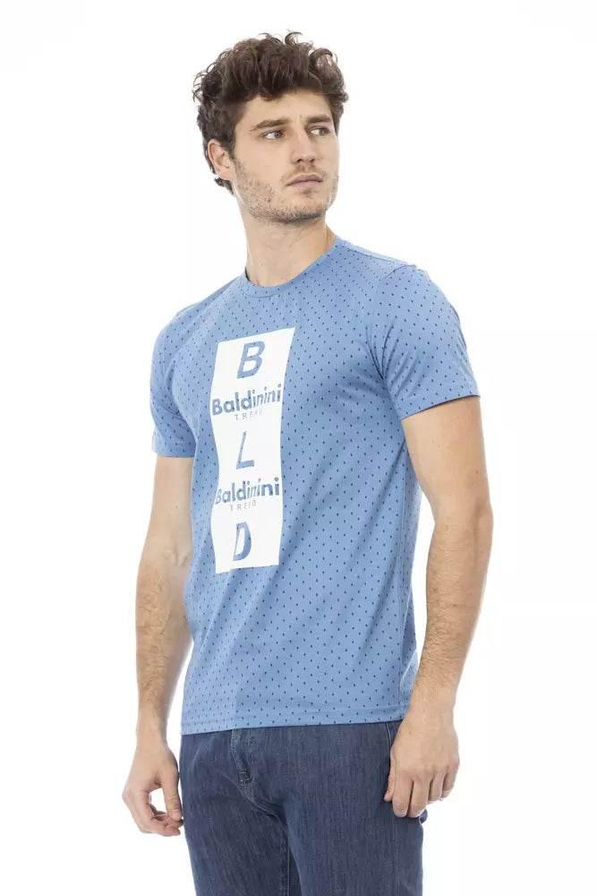 Baldinini Trend Light Blue Cotton Men T-Shirt - Hilstor