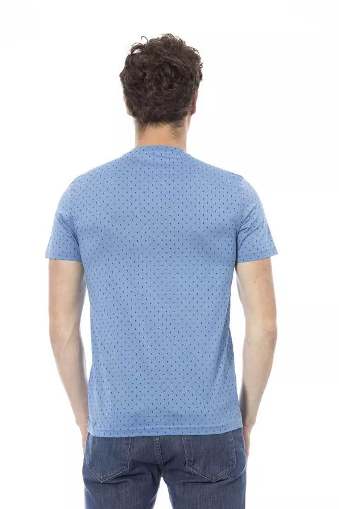 Baldinini Trend Light Blue Cotton Men T-Shirt - Hilstor