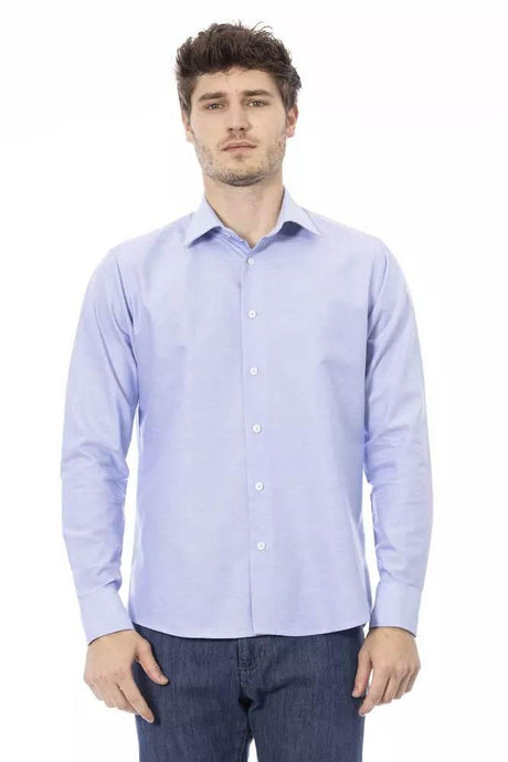 Baldinini Trend Light Blue Cotton Men Shirt - Hilstor