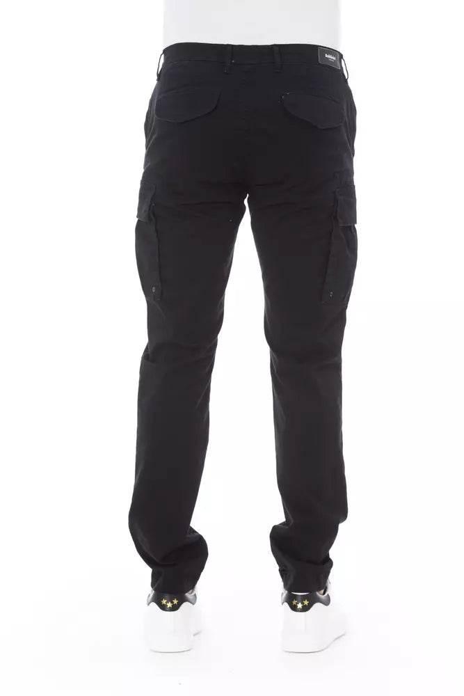 Baldinini Trend Sleek Black Cargo Trousers - Stretch Cotton Blend - Hilstor