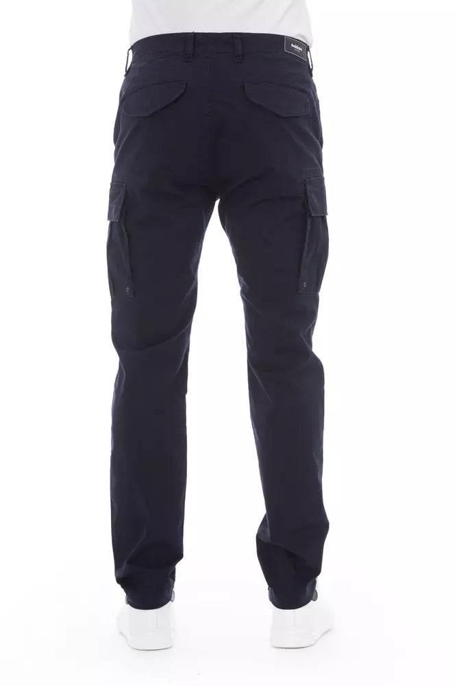Baldinini Trend Blue Cotton Men Cargo Trouser - Hilstor