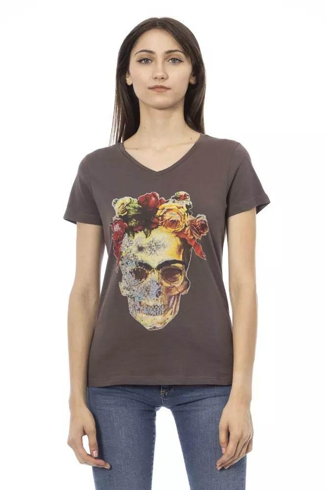 Trussardi Action Brown Cotton Women Top - Hilstor