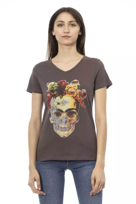 Trussardi Action Brown Cotton Women Top - Hilstor